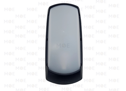 Fumagalli Rectangular Bulkhead Lamp Wall Surface Light FRANCY-OP Black Opal E27 | 2A1.000.000.LYE27 | غلوب ابليك حائط مستطيل اسود مغشى