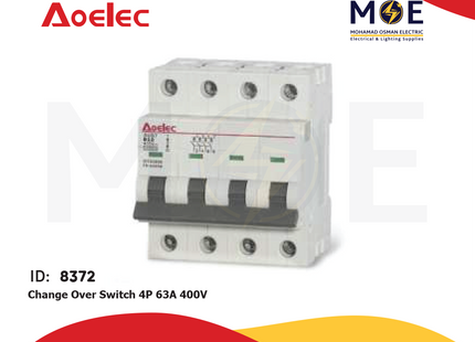 Aoelec Change Over Switch 4P 63A 400V | AUQ1-4P 63A | دجنتور هاوس - قاطع تحويل كهرباء