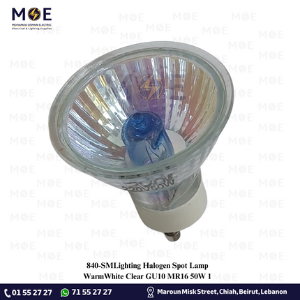 SMLighting Halogen Spot Lamp WarmWhite Clear GU10 MR16 50W