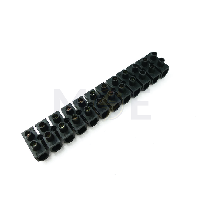 Terminal Block / Strip Black 16mm | Plastic terminals-16mm-60A | Plastic terminals-16mm-60A