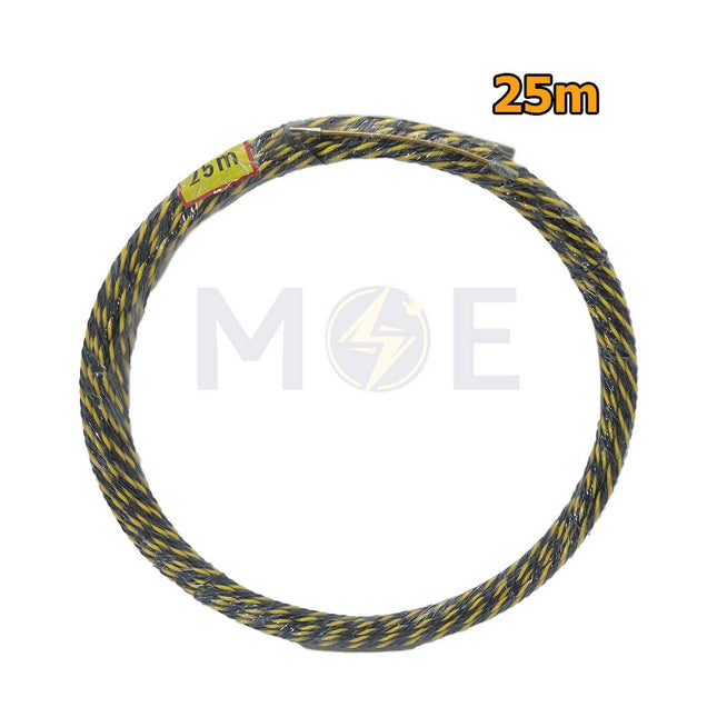 Twisted Polyester Fish Tape Wire Guide Black/Yellow 25m