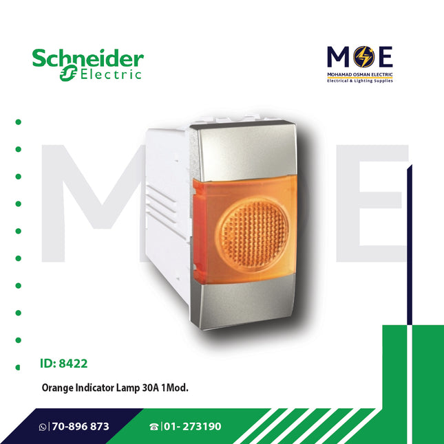 Schneider Orange Indicator Lamp 30A 1Module | MGU377530A | لمبة اشارة برتقالي