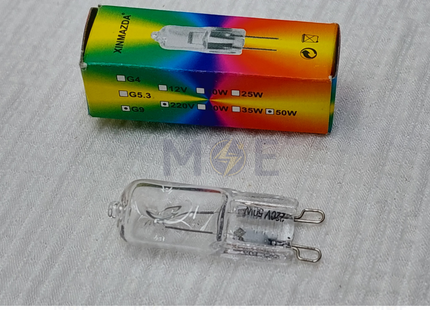 XinMazda Halogen Pin Capsule/Lamp WarmWhite Clear G9 50W | لمبة شك هالوجين شفاف