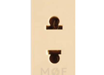 Nour Euro American Sicury Socket Outlet Ivory 16A 250V | 734-M | بريز امريكي اوروبي امان عاجي