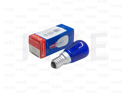Chiyoda Pilot Lamp/Incandescent Lamp Pygmy Blue E14 15W | لمبة عادي برم سن رفيع برفان ازرق