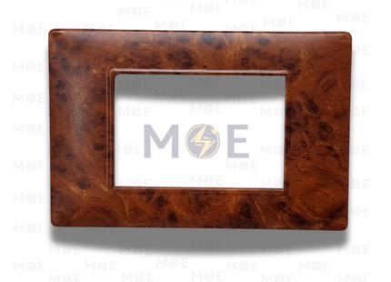 Other/Plana Plastic Cover Plate Walnut Wood 51 3module | Walnut Wood-51 | بلاك بلاستيك خشب جوزي فاتح
