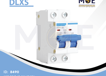 DLXS MCB DZ47-63 6kA 2P 25A | DZ47-63 | دجنتور كهرباء مجوز - قاطع كهربائي