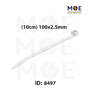 Giantlok Cable Tie White ( 10cm ) 100x2.5mm | GT-100M-C | رباط بلاستيك رفيع ابيض