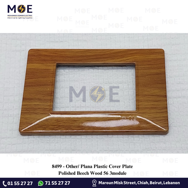 Other/ Plana Plastic Cover Plate Polished Beech Wood 56 3module