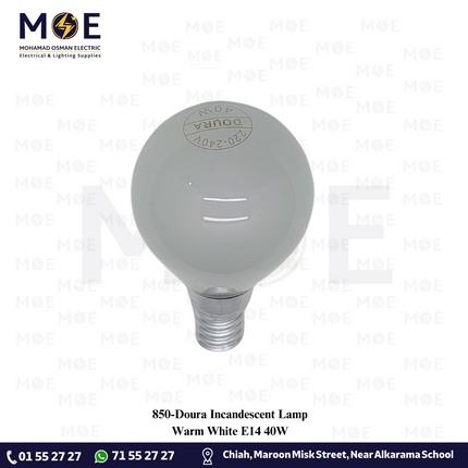 Doura Incandescent Lamp Warm White E14 40W