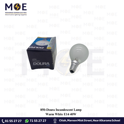 Doura Incandescent Lamp Warm White E14 40W