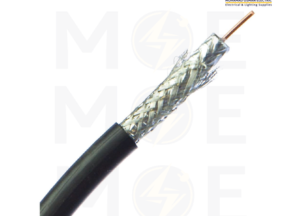 SATEC Coaxial cable RG6 128s Black 75 OHM R300yd | كابل كوكسيالشعرة اسود