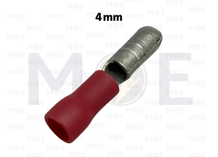 Bandex Insulated Bullet Terminal Male Red 4mm | F1.25-B | كوس اصبع دكر احمر