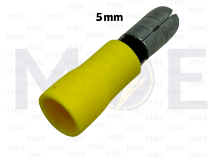 Bandex Insulated Bullet Terminal Male Yellow 5mm | F5.5-B | كوس اصبع دكر اصفر