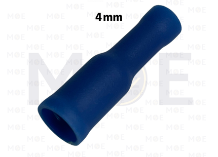 Bandex Insulated Bullet Terminal Female Blue 4mm | F2-A | كوس اصبع انتاية ازرق