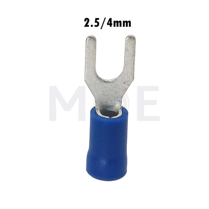 Bandex Insulated Fork Terminal Gray Blue 2.54mm  YF2-4 (2)