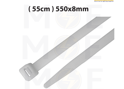 Bandex Extra Heavy Duty Cable Tie White ( 55cm ) 550x8mm | CT-550-8C | رباط بلاستيك عريض ابيض