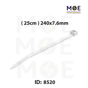 Bandex Cable Tie White ( 25cm ) 240x7.6mm | CT-240-7C | رباط بلاستيك عريض ابيض