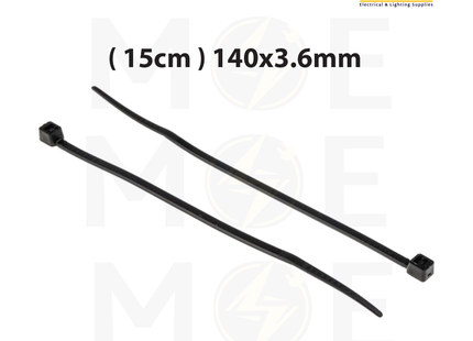 Bandex Cable Tie Black ( 15cm ) 140x3.6mm | CT-140B-3C | رباط بلاستيك اسود