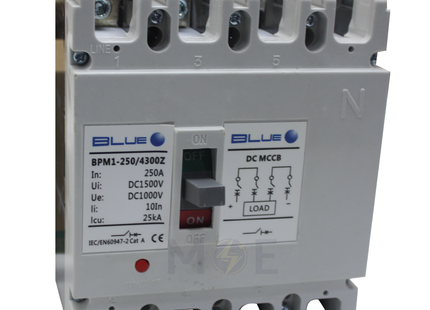 Blue Point MCCB BPM1Z-125 4P 25KA 250-1000V DC 250A | BPM1Z-125 | دجنتور صناعي