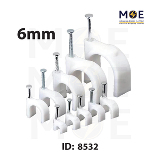 Bandex Cable Clips / Wall Wire Clips 6mm | PNK07WE | اتاش للكابل