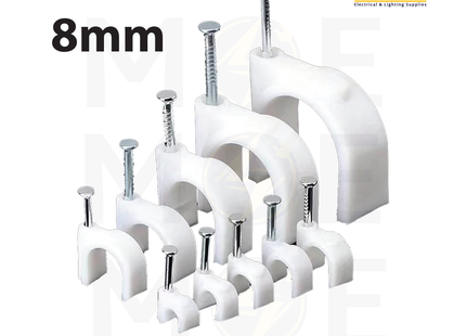 Bandex Cable Clips / Wall Wire Clips 8mm | PNK08WE | اتاش للكابل