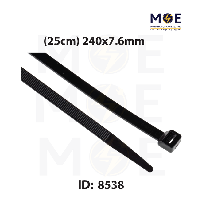 Bandex Cable Tie Black ( 25cm ) 240x7.6mm | CT-240B-7C