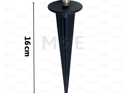 Threaded Spike FloodLight / Lawn Light Ground Stake Black 16x3.5 cm | شوكة بي كي شك
