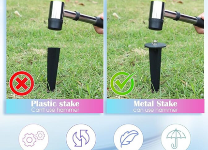 Threaded Spike FloodLight / Lawn Light Ground Stake Gray 16x3.5 cm | شوكة بي كي شك