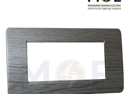 SAS Eco Hams Plastic Cover Plate Aro Stainless 4module | Eco-4 101-422 | بلاك بلاستيك ستانلس ارو