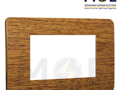 SAS Eco Hams Plastic Cover Plate Aro Brown 3module | Eco-0101-419 | بلاك بلاستيك بني ارو