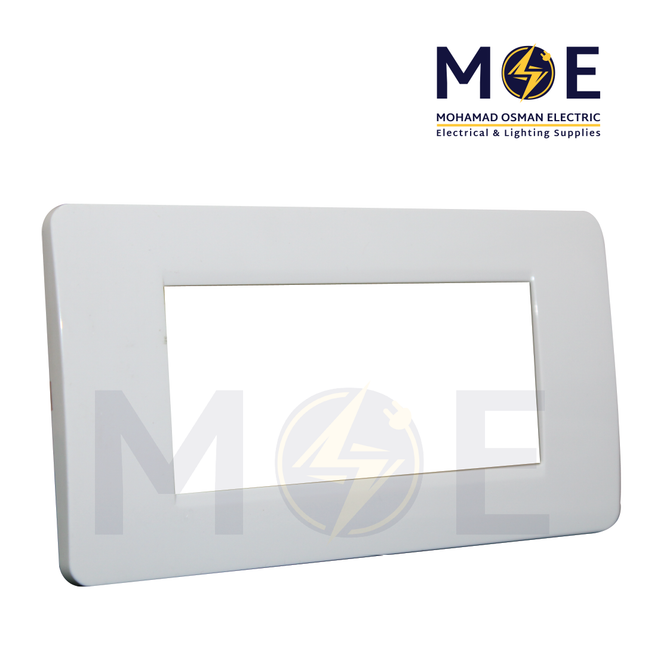 SAS Eco Hams Plastic Cover Plate White 4module | Eco-4 101-101