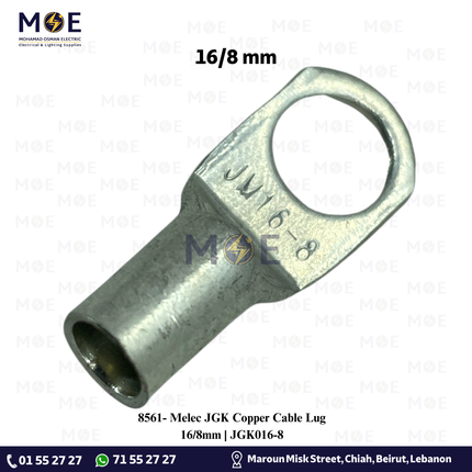 Melec JGK Copper Cable Lug 16/8mm | JGK016-8