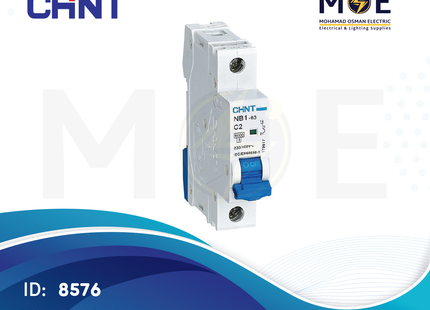 Chint MCB NB1-63 6kA 1P C 2A | 131054 | دجنتور كهرباء مفرد - قاطع كهربائي