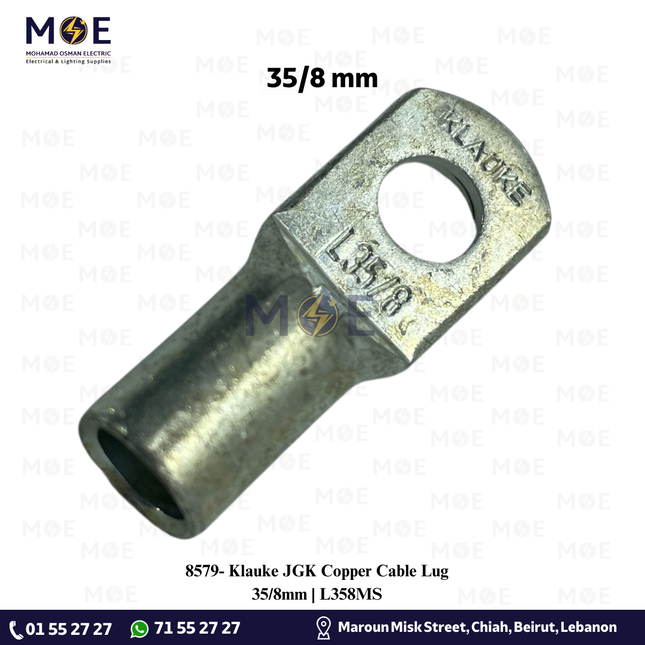 Klauke JGK Copper Cable Lug 35/8mm | L358MS