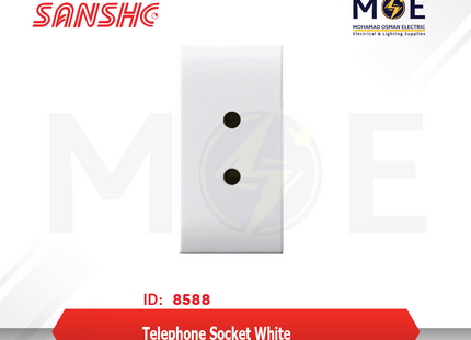 Sanshe Telephone Socket White | KH1116 | بريز تلفون ابيض