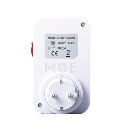 Plug-in Timer Daily Mechanical Programmable Electric Outlet 16A 15min-24Hours | GMT04A-GR