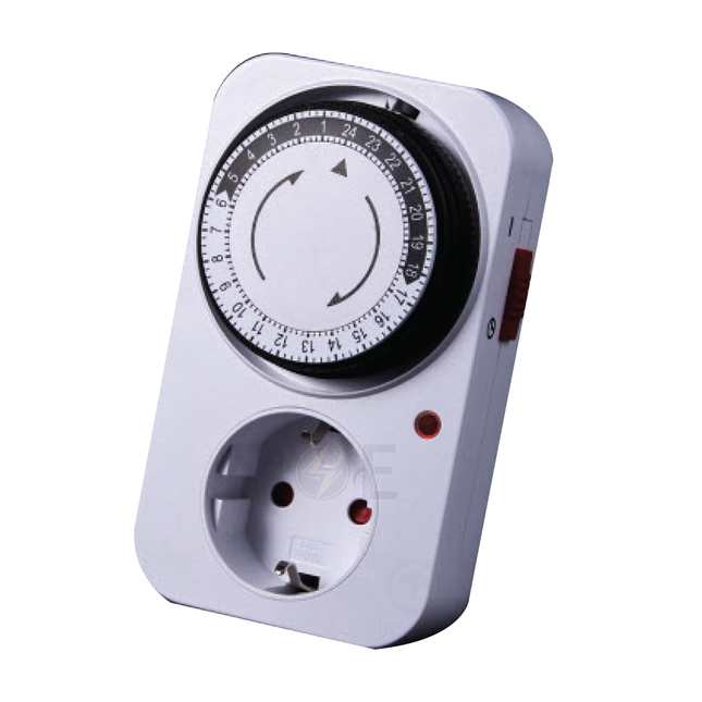 Plug-in Timer Daily Mechanical Programmable Electric Outlet 16A 15min-24Hours | GMT04A-GR | بريز تايمر يومي اربعة و عشرون ساعة ب فيش