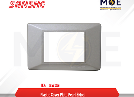 Sanshe Plastic Cover Plate Pearl 3module | KH83-043 | بلاك بلاستيك لولو