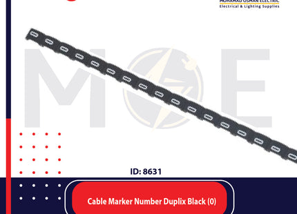Legrand Cable Markers Number Duplix Black ( 0 ) | Duplix 38400 | حلقة ترقيم كابلات اسود رقم