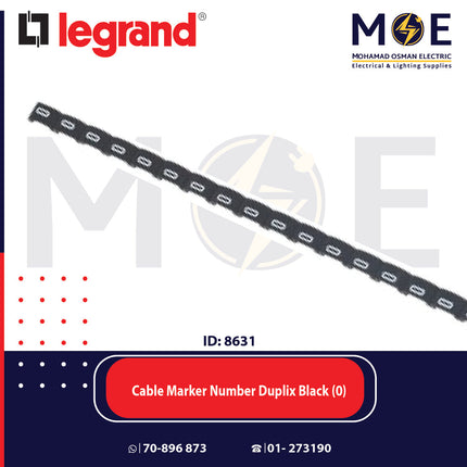 Legrand Cable Markers Number Duplix Black ( 0 ) | Duplix 38400