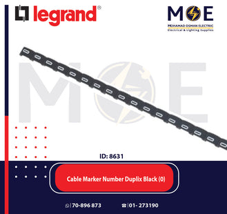 Legrand Cable Markers Number Duplix Black ( 0 ) | Duplix 38400 | حلقة ترقيم كابلات اسود رقم