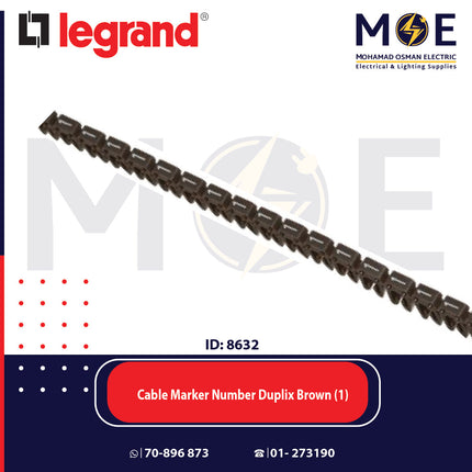 Legrand Cable Markers Number Duplix Brown ( 1 ) | Duplix 38401