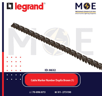 Legrand Cable Markers Number Duplix Brown ( 1 ) | Duplix 38401 | حلقة ترقيم كابلات بني رقم