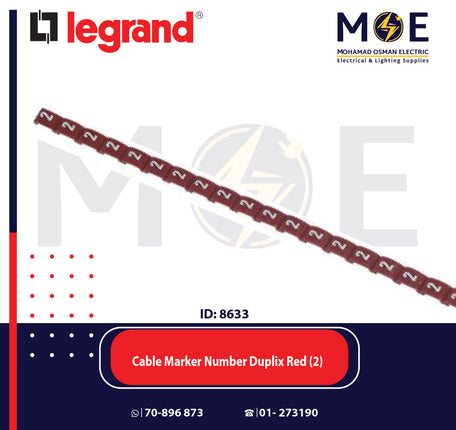 Legrand Cable Markers Number Duplix Red ( 2 ) | Duplix 38402