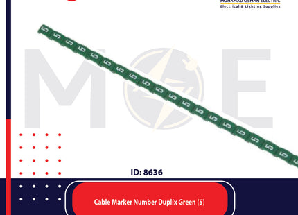Legrand Cable Markers Number Duplix Green ( 5 ) | Duplix 38405 | حلقة ترقيم كابلات اخضر رقم