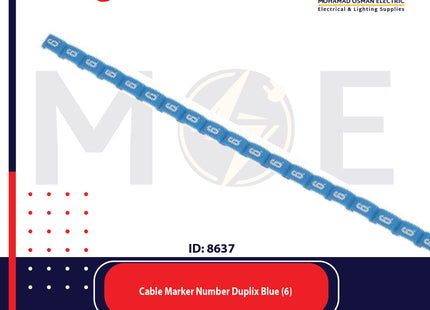 Legrand Cable Markers Number Duplix Blue ( 6 ) | Duplix 38406 | حلقة ترقيم كابلات ازرق رقم