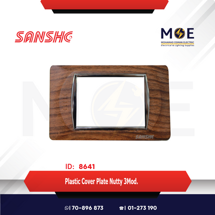 Sanshe Plastic Cover Plate Nutty 3module | KH3-022