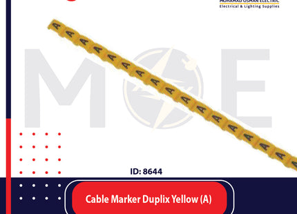 Legrand Cable Markers Capital Letter Duplix Yellow ( A ) | 38410 | حلقة ترقيم كابلات اصفر حرف