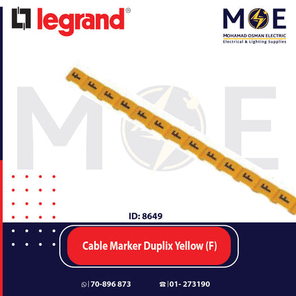 Legrand Cable Markers Capital Letter Duplix Yellow ( F ) | 38415